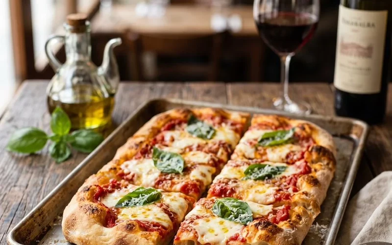 Pizza romana teglia masa hidratada 80%