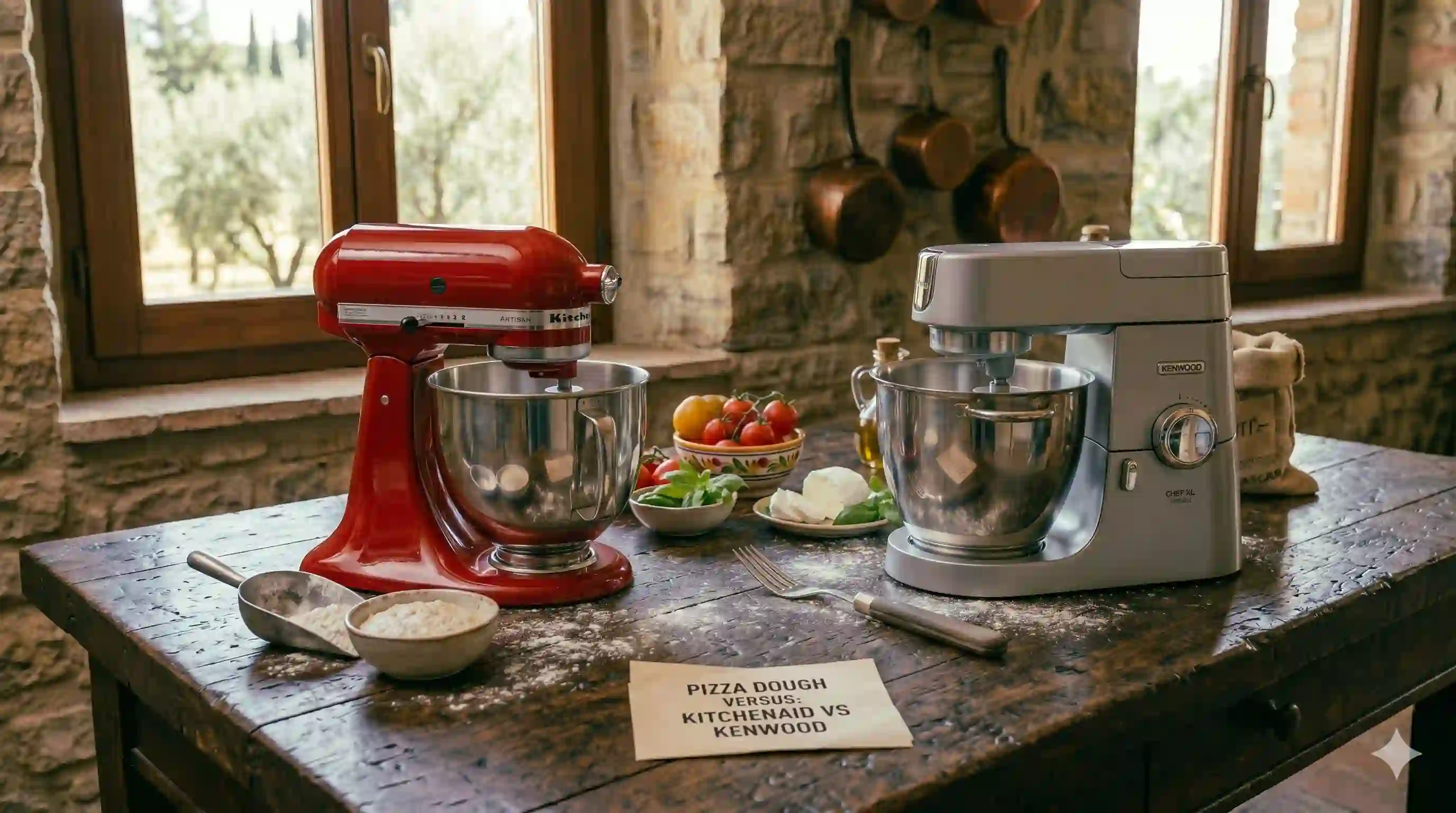 Amasadora planetaria KitchenAid vs Kenwood para pizza
