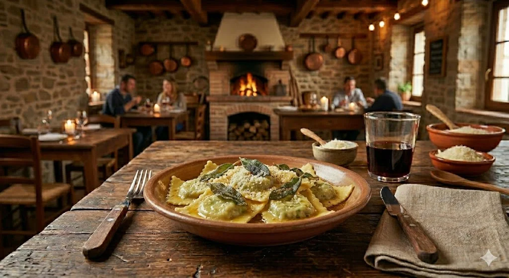 Ravioli de ricotta y espinacas