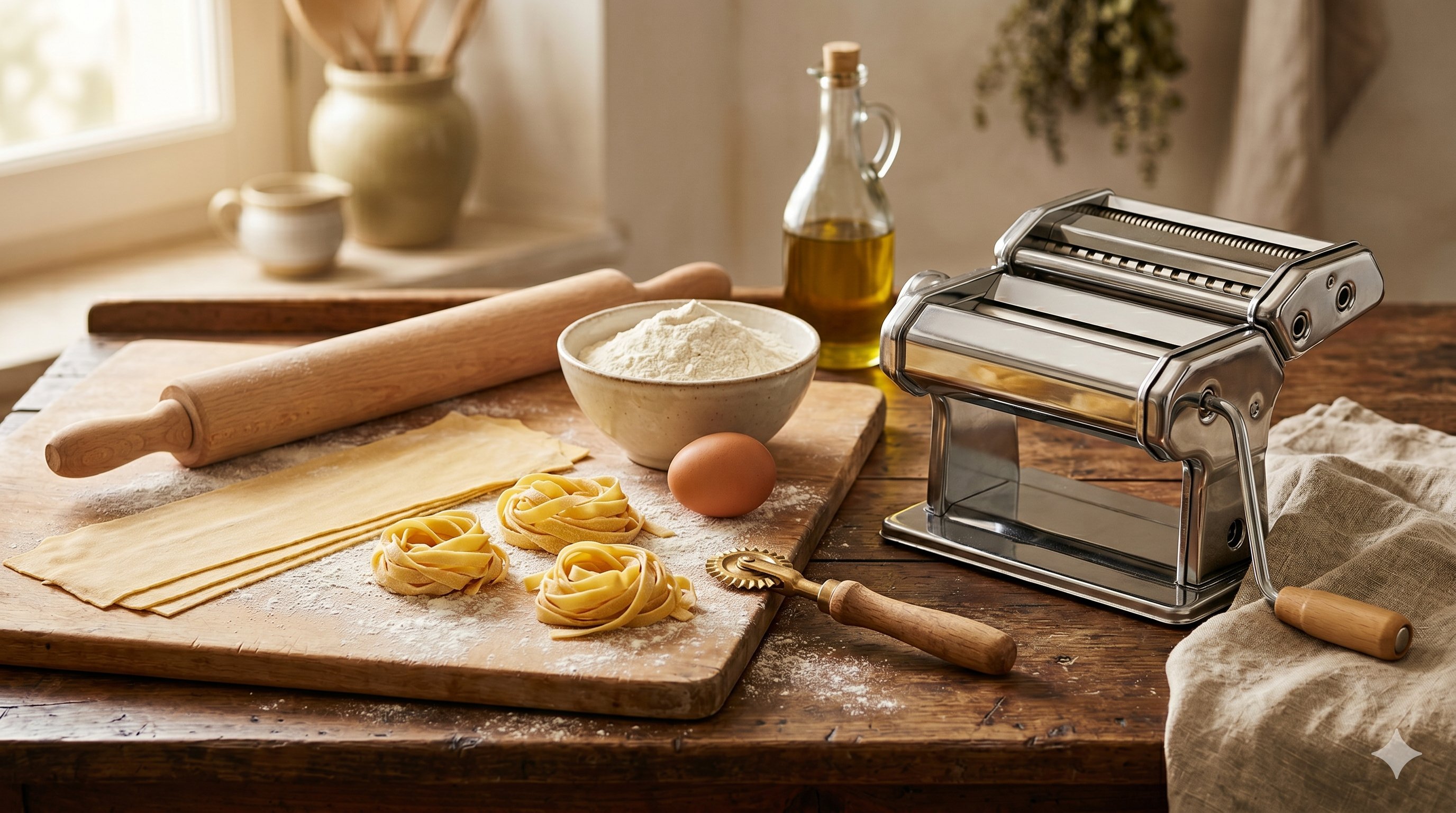 Utensilios esenciales para hacer pasta fresca en casa